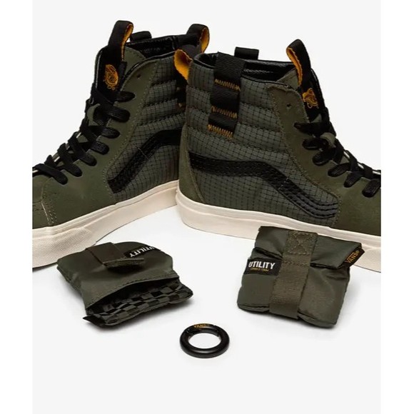 VANS Men Sk8-Hi Grape Leaf  CMMNTY Tactical Utility High Top Sneakers Sz 8.5 NEW - Picture 10 of 15